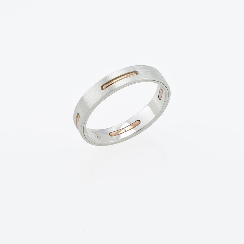 Ring - Silver/Silver/18k Rose Gold - 4.5mm