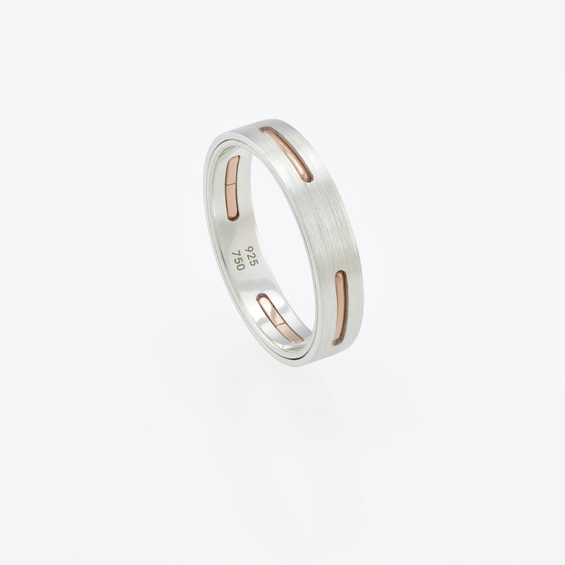 Ring - Silver/Silver/18k Rose Gold - 4.5mm