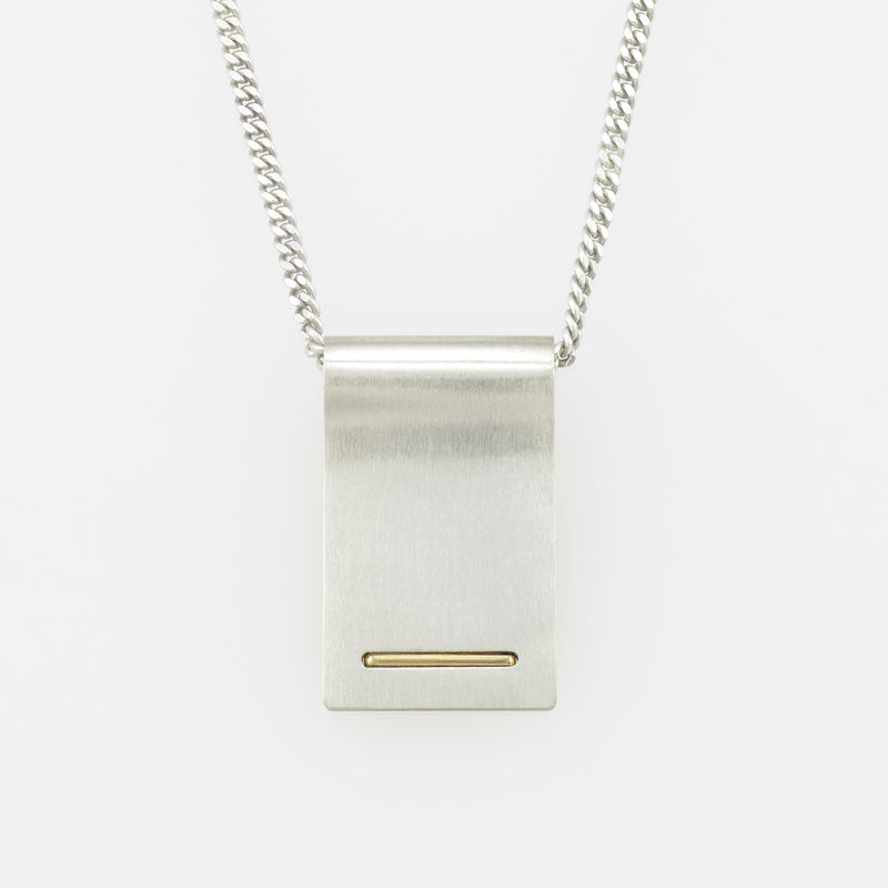 Necklace - Silver/ Silver/ 18k Yellow Gold - Fold