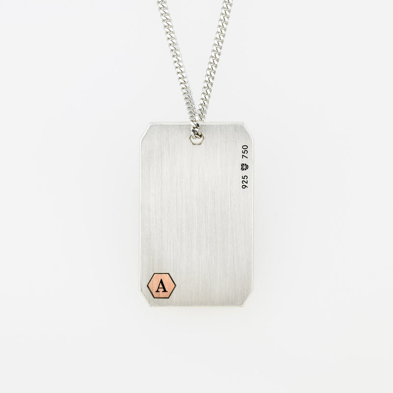 Necklace ID40 - Silver/ 18k Rose Gold Brushed