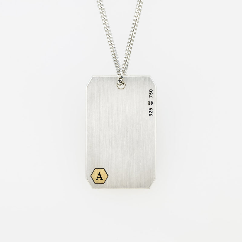 Necklace ID40 - Silver/ 18k Yellow Gold Brushed