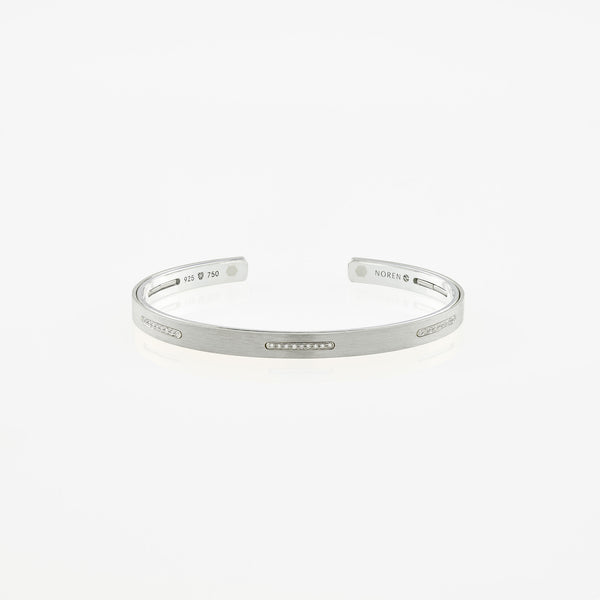 Bangle - 19k White Gold/Silver/Diamond/Platinum - 4.5mm