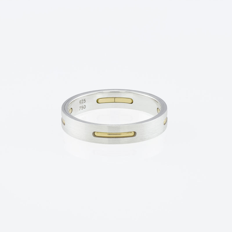 Ring - Silver/Silver/18k Yellow Gold - 4.5mm