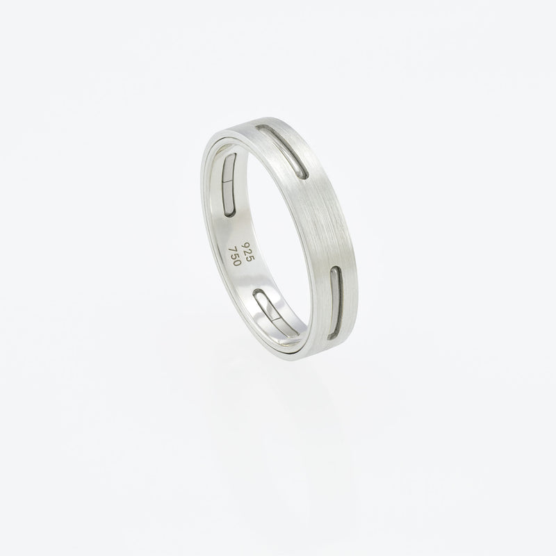 Ring - Silver/Silver/19k White Gold - 4.5mm