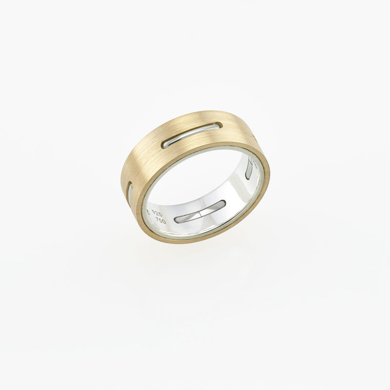 Ring - 18k Yellow/Silver/19k White Gold - 6.0mm