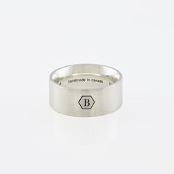Ring ID8 - Silver/ 19k White Gold Brushed
