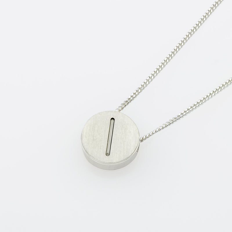 Necklace - Silver/ Silver/ 19k White Gold - Disc