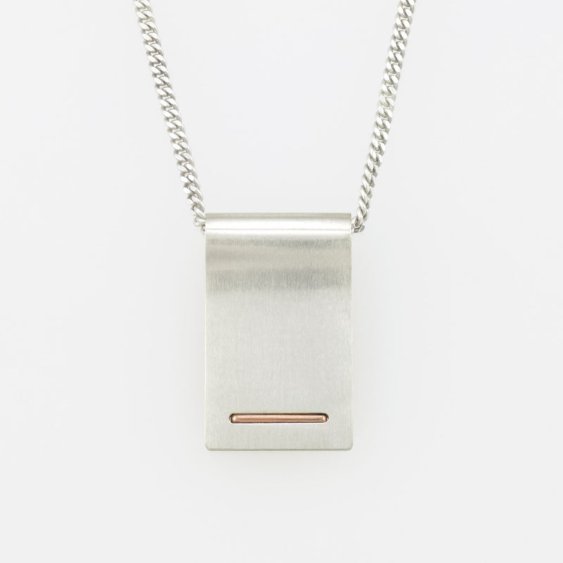 Necklace - Silver/ Silver/ 18k Rose Gold - Fold