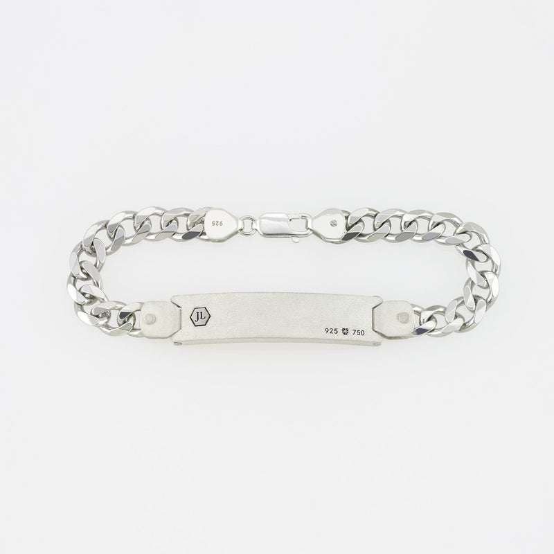 Bracelet MD46 - Silver/ 19k White Gold Frosted
