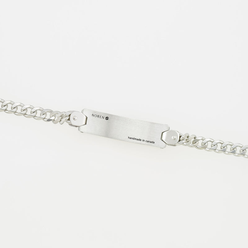 Bracelet MD40 - Silver/ 19k White Gold Brushed