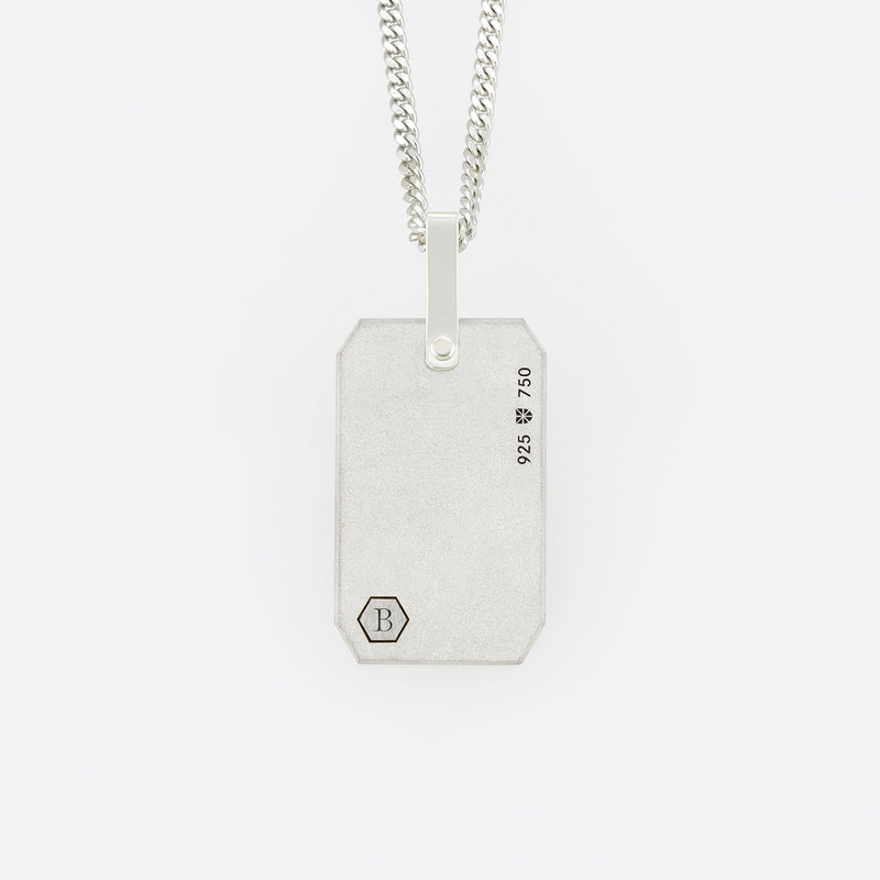 Pendant ID30B - Silver/ 19k White Gold Frosted