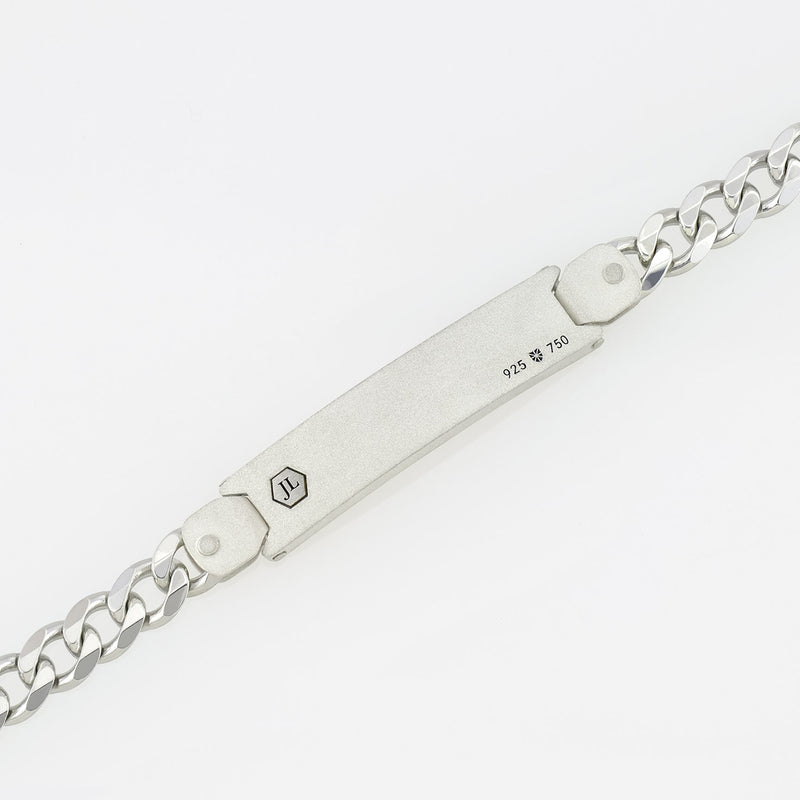 Bracelet MD46 - Silver/ 19k White Gold Frosted