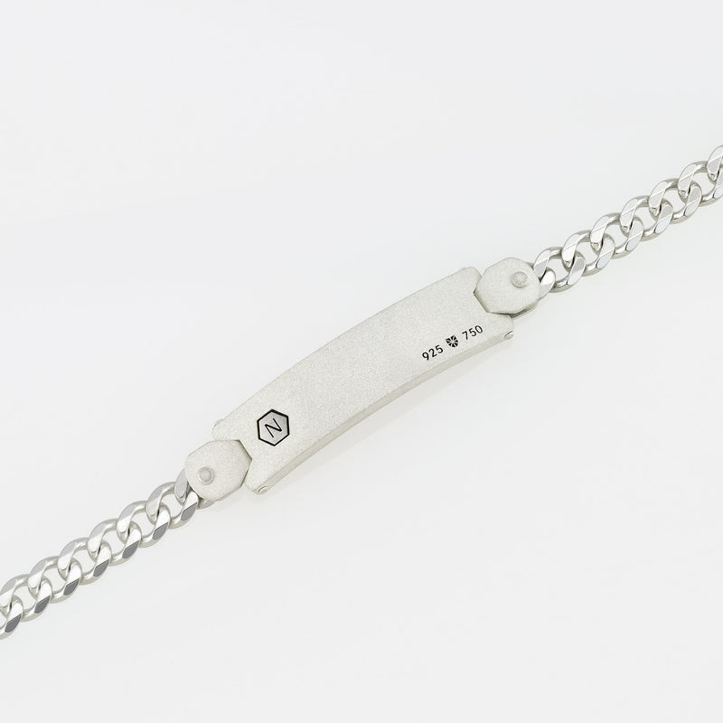 Bracelet MD40 - Silver/ 19k White Gold Frosted