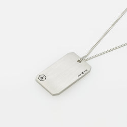 Necklace ID40 - Silver/ 19k White Gold Brushed