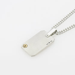 Pendant ID40B - Silver/ 18k Yellow Gold Frosted