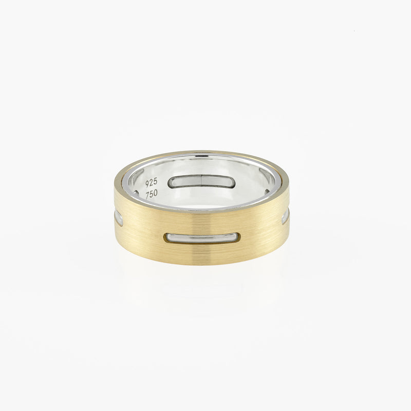 Ring - 18k Yellow/Silver/19k White Gold - 6.0mm