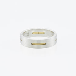 Ring - Silver/Silver/18k Yellow Gold - 6.0mm