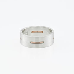 Ring - Silver/Silver/18k Rose Gold - 8.0mm