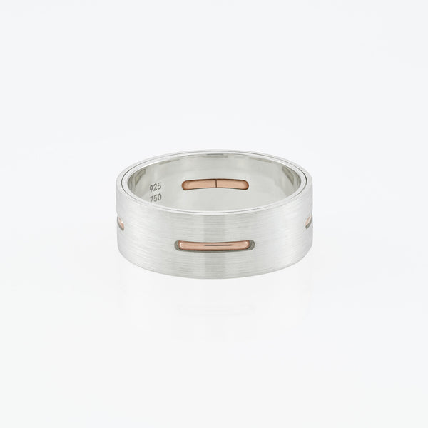 Ring - Silver/Silver/18k Rose Gold - 8.0mm